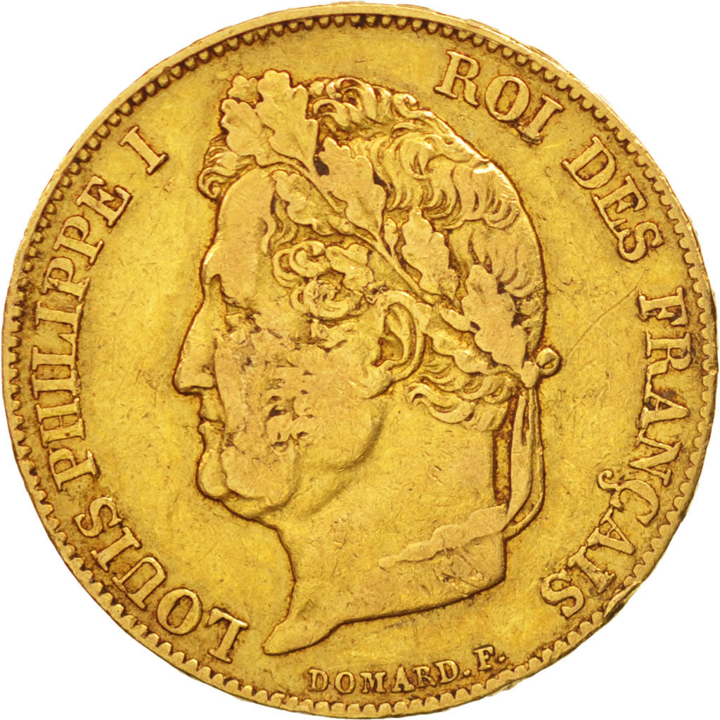France, Louis-Philippe, 20 Francs, 1832, Rouen, EF(40-45), Gold, KM:750.2