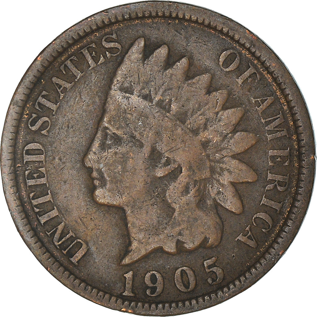 Coin, United States, Indian Head Cent, Cent, 1905, U.S. Mint, Philadelphia
