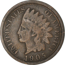 Coin, United States, Indian Head Cent, Cent, 1905, U.S. Mint, Philadelphia