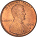 Monnaie, États-Unis, Lincoln Cent, Cent, 1994, U.S. Mint, Denver, TTB+, Copper
