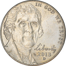 Coin, United States, Jefferson large facing portrait - Enhanced Monticello