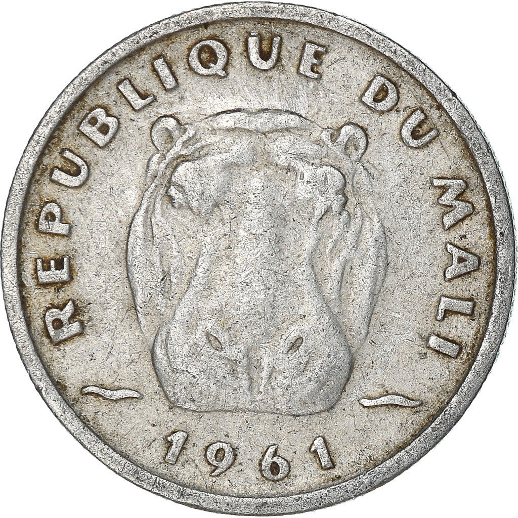 Coin, Mali, 5 Francs, 1961, Paris, VF(30-35), Aluminum, KM:2