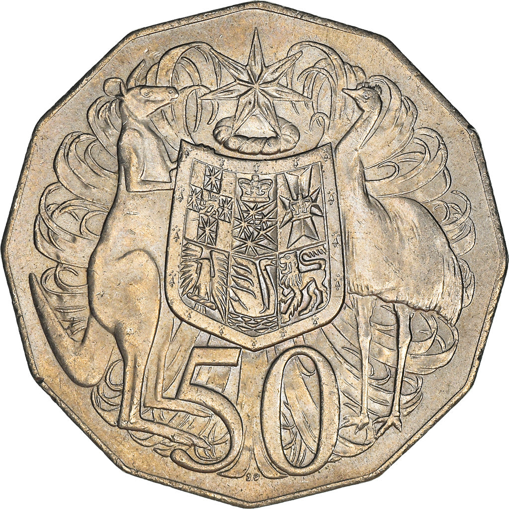 Coin, Australia, Elizabeth II, 50 Cents, 1969, Melbourne, EF(40-45)