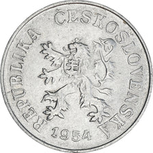 Coin, Czechoslovakia, 5 Haleru, 1954, EF(40-45), Aluminum, KM:37