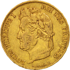 France, Louis-Philippe, 20 Francs, 1835, Lille, EF(40-45), Gold, KM:750.5