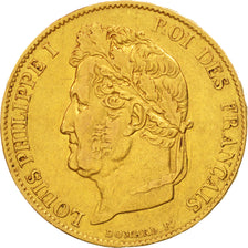 France, Louis-Philippe, 20 Francs, 1836, Paris, EF(40-45), Gold, KM:750.1