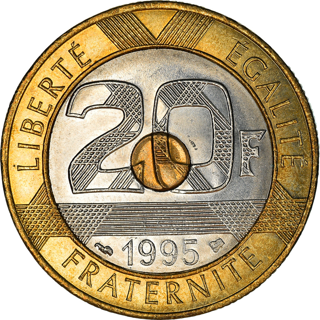 Coin, France, Mont Saint Michel, 20 Francs, 1995, Paris, EF(40-45)