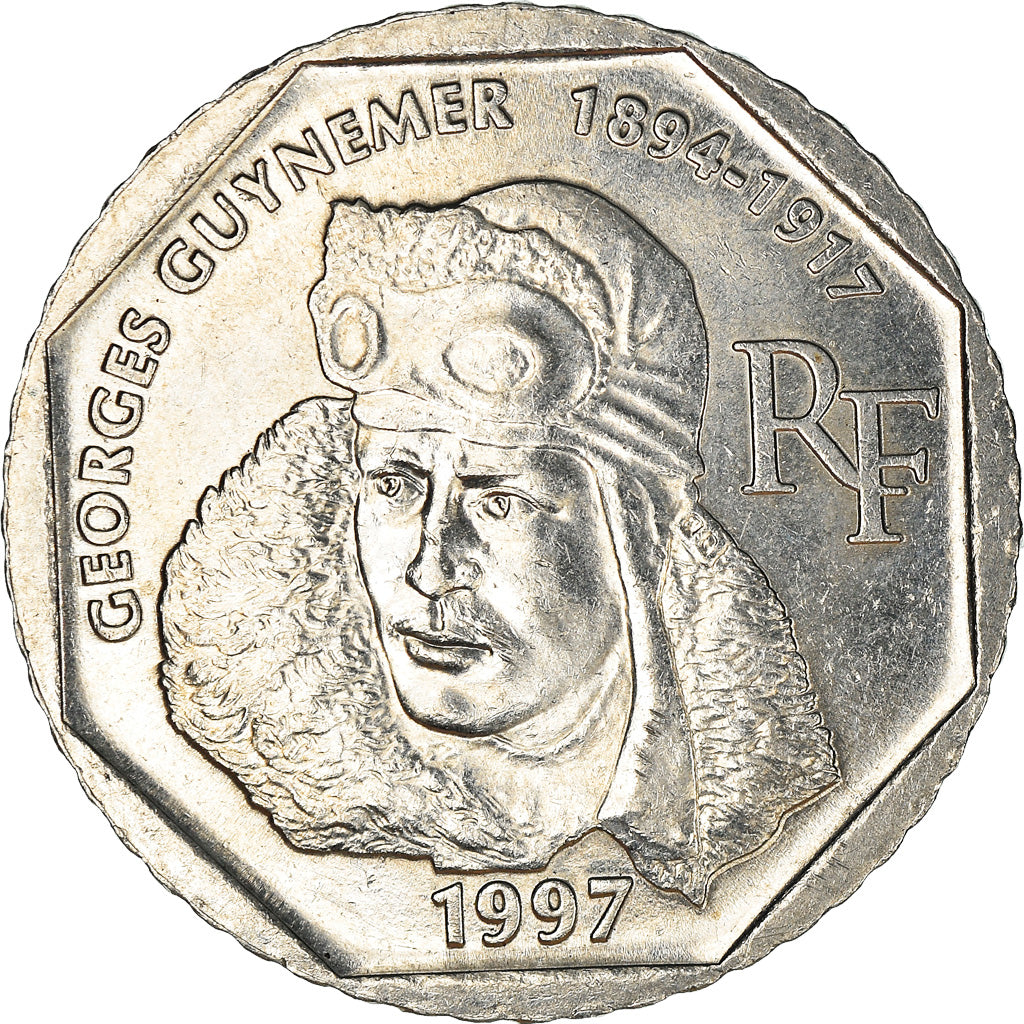 Coin, France, Guynemer, 2 Francs, 1997, Paris, EF(40-45), Nickel, KM:1187