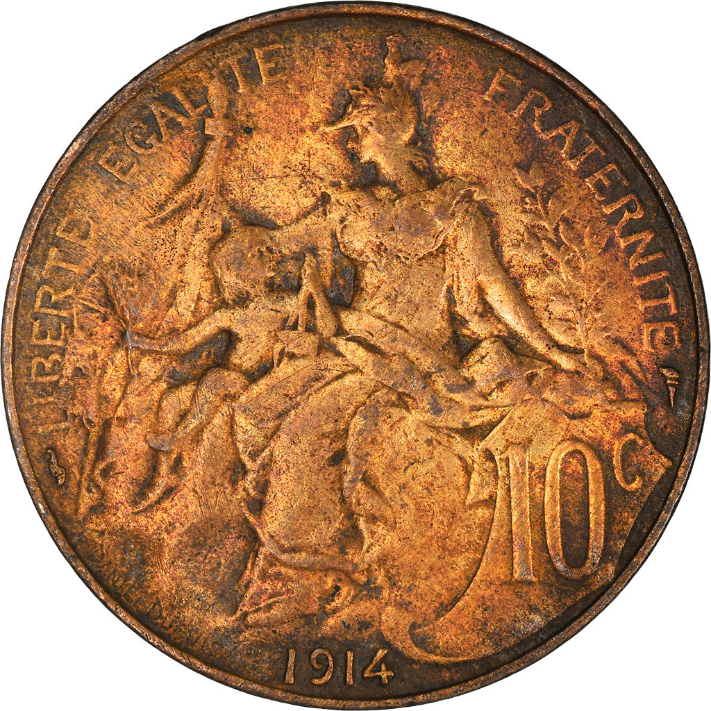 Coin, France, Dupuis, 10 Centimes, 1914, Paris, EF(40-45), Bronze, KM:843