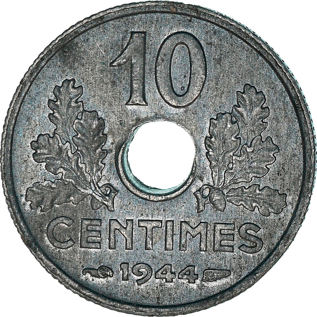 Coin, France, État français, 10 Centimes, 1944, Paris, VF(30-35), Zinc