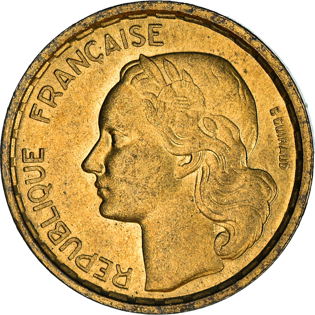 Moneta, Francia, Guiraud, 10 Francs, 1950, Paris, BB, Alluminio-bronzo