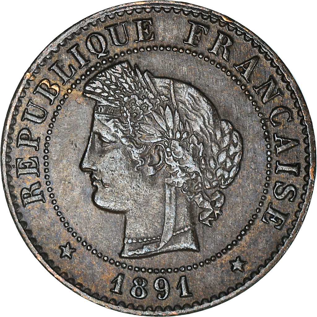 Coin, France, Cérès, Centime, 1891, Paris, EF(40-45), Bronze, KM:826.1