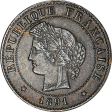 Coin, France, Cérès, Centime, 1891, Paris, EF(40-45), Bronze, KM:826.1