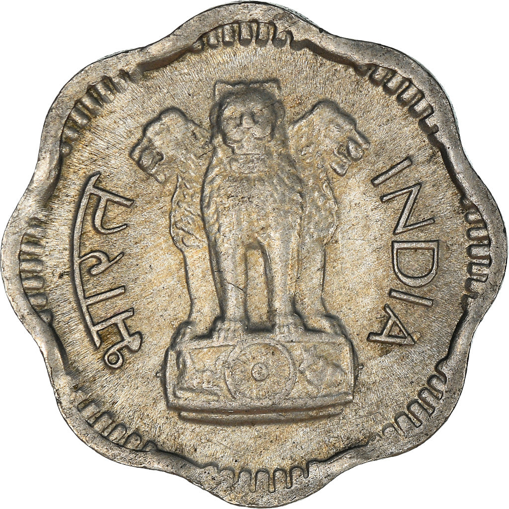 Coin, INDIA-REPUBLIC, 10 Naye Paise, 1963, EF(40-45), Copper-nickel, KM:24.2