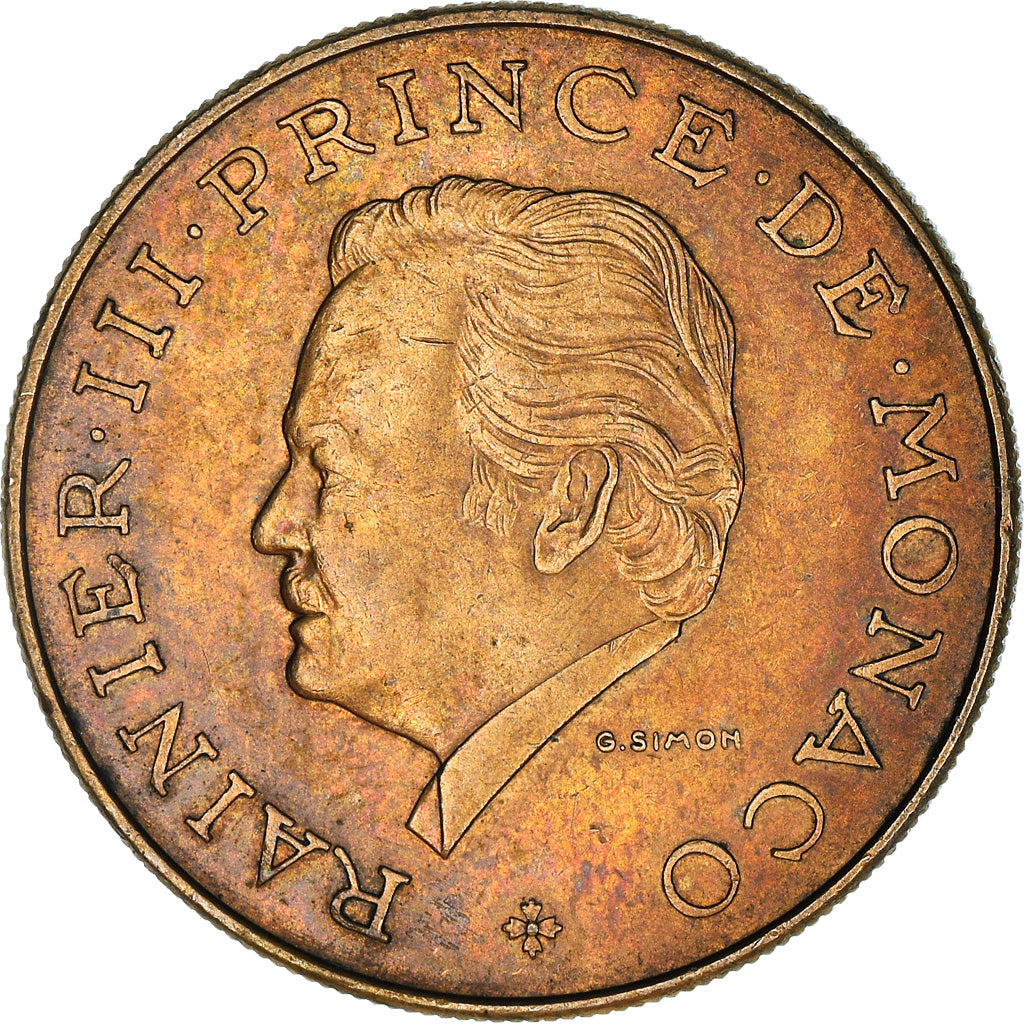 Coin, Monaco, Rainier III, 10 Francs, 1974, VF(30-35), Copper-Nickel-Aluminum