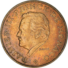 Moneda, Mónaco, Rainier III, 10 Francs, 1974, BC+, Cobre - níquel - aluminio