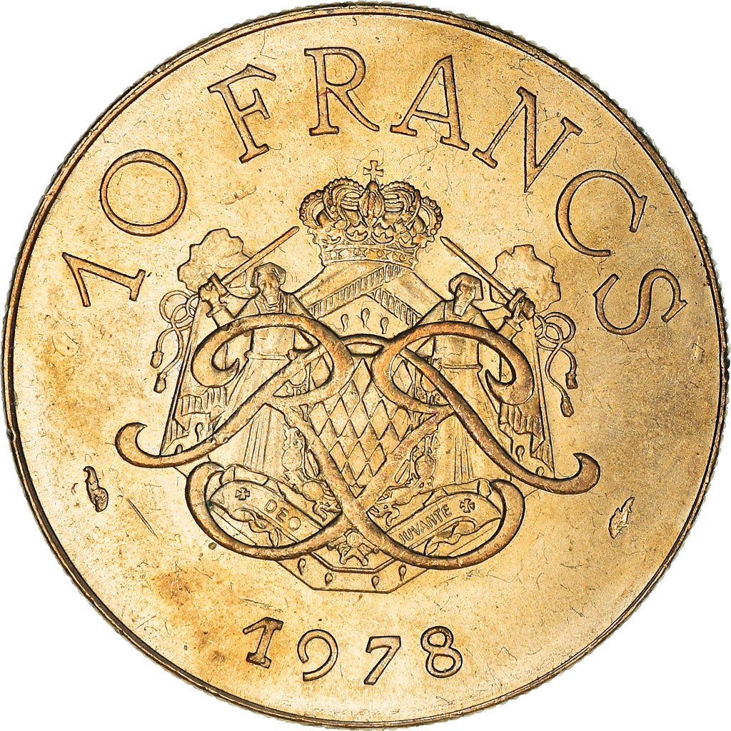 Coin, Monaco, Rainier III, 10 Francs, 1978, EF(40-45), Copper-Nickel-Aluminum