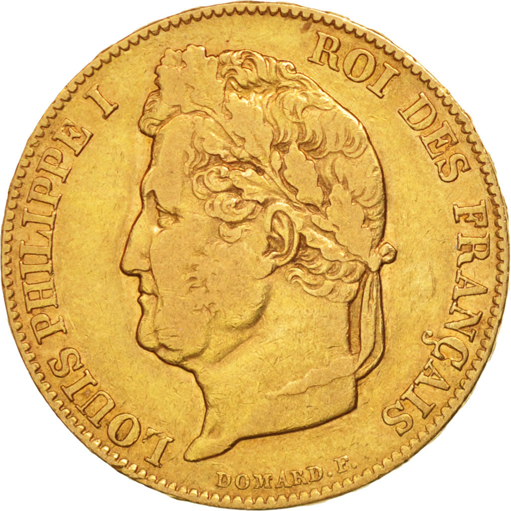 Moneta, Francia, Louis-Philippe, 20 Francs, 1838, Lille, BB, Oro, KM:750.5