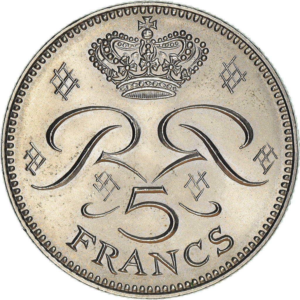 Monnaie, Monaco, Rainier III, 5 Francs, 1974, SUP, Copper-nickel, KM:150