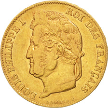 France, Louis-Philippe, 20 Francs, 1839, Paris, AU(50-53), Gold, KM:750.1