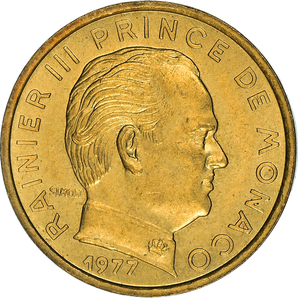 Moneta, Monaco, Rainier III, 5 Centimes, 1977, BB, Alluminio-bronzo, KM:156
