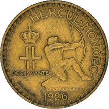 Moeda, Mónaco, Louis II, Franc, 1926, Poissy, VF(30-35), Alumínio-Bronze