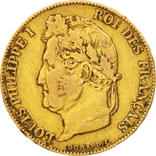 Moneta, Francia, Louis-Philippe, 20 Francs, 1839, Lille, BB, Oro, KM:750.5