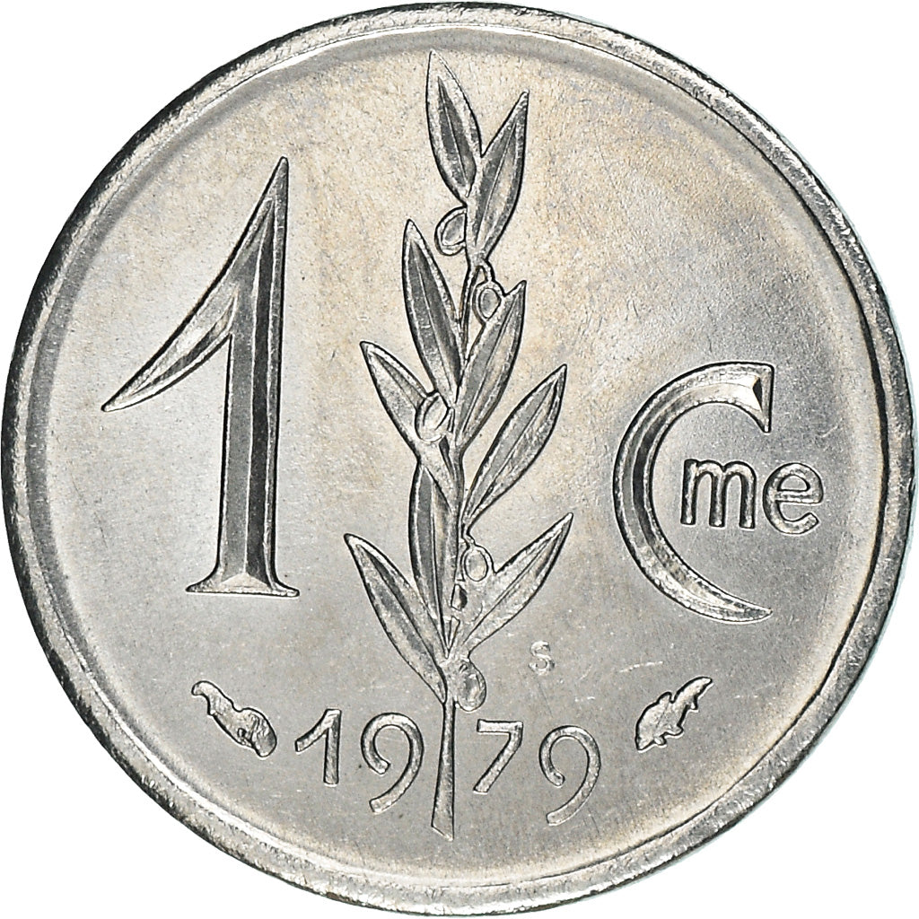 Coin, Monaco, Rainier III, Centime, 1979, EF(40-45), Stainless Steel, KM:155