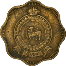 Coin, Ceylon, Elizabeth II, 10 Cents, 1971, EF(40-45), Nickel-brass, KM:130