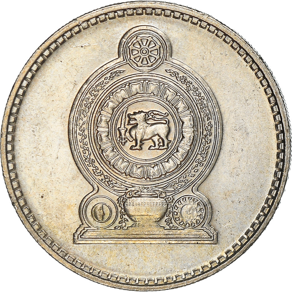 Coin, Ceylon, Elizabeth II, 50 Cents, 1972, EF(40-45), Copper-nickel, KM:132