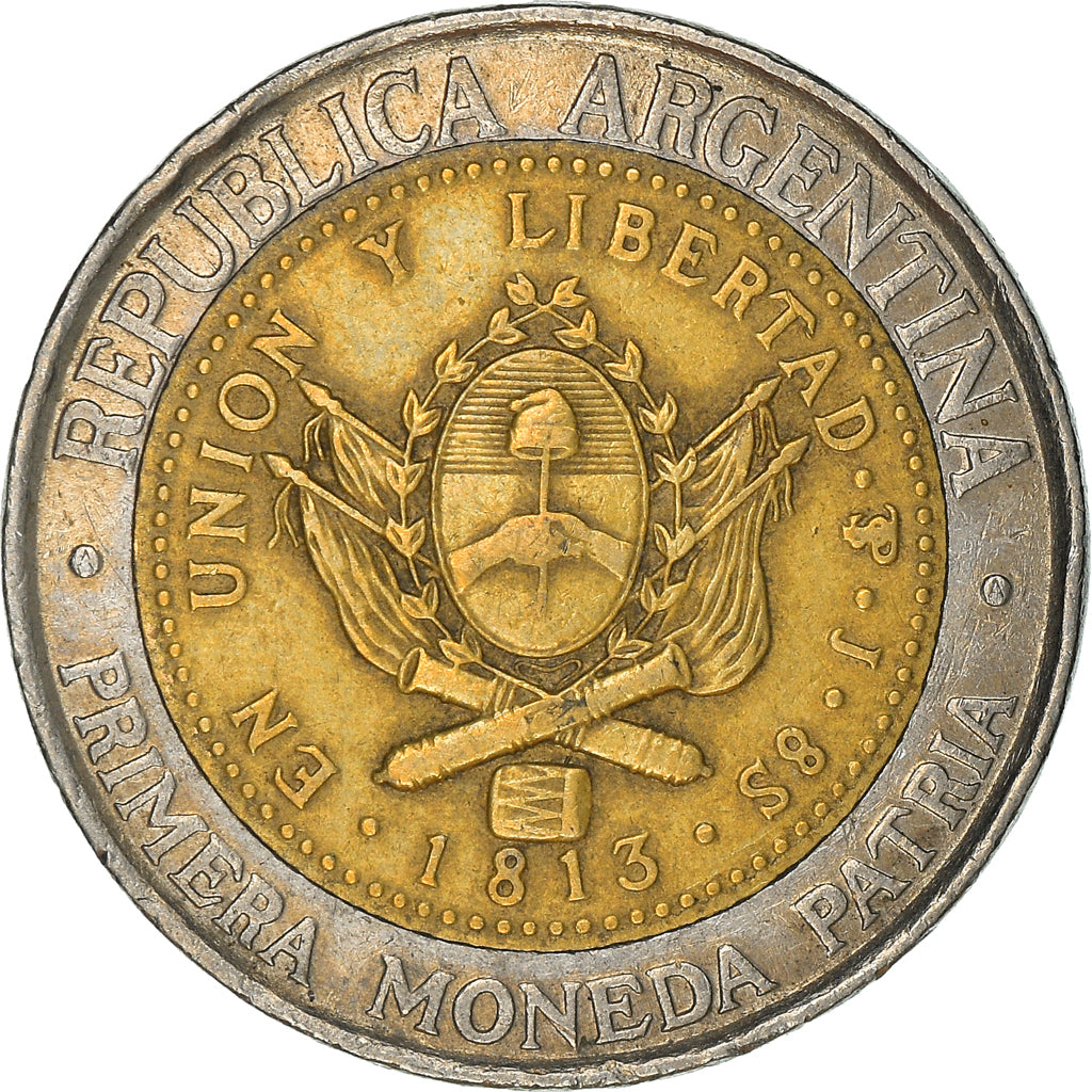 Coin, Argentina, Peso, 1994, EF(40-45), Bi-Metallic, KM:112.1