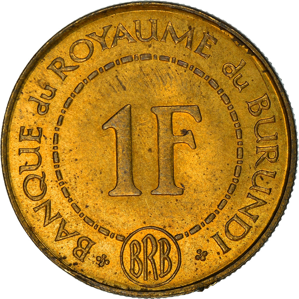 Moneda, Burundi, Franc, 1965, MBC, Latón, KM:6