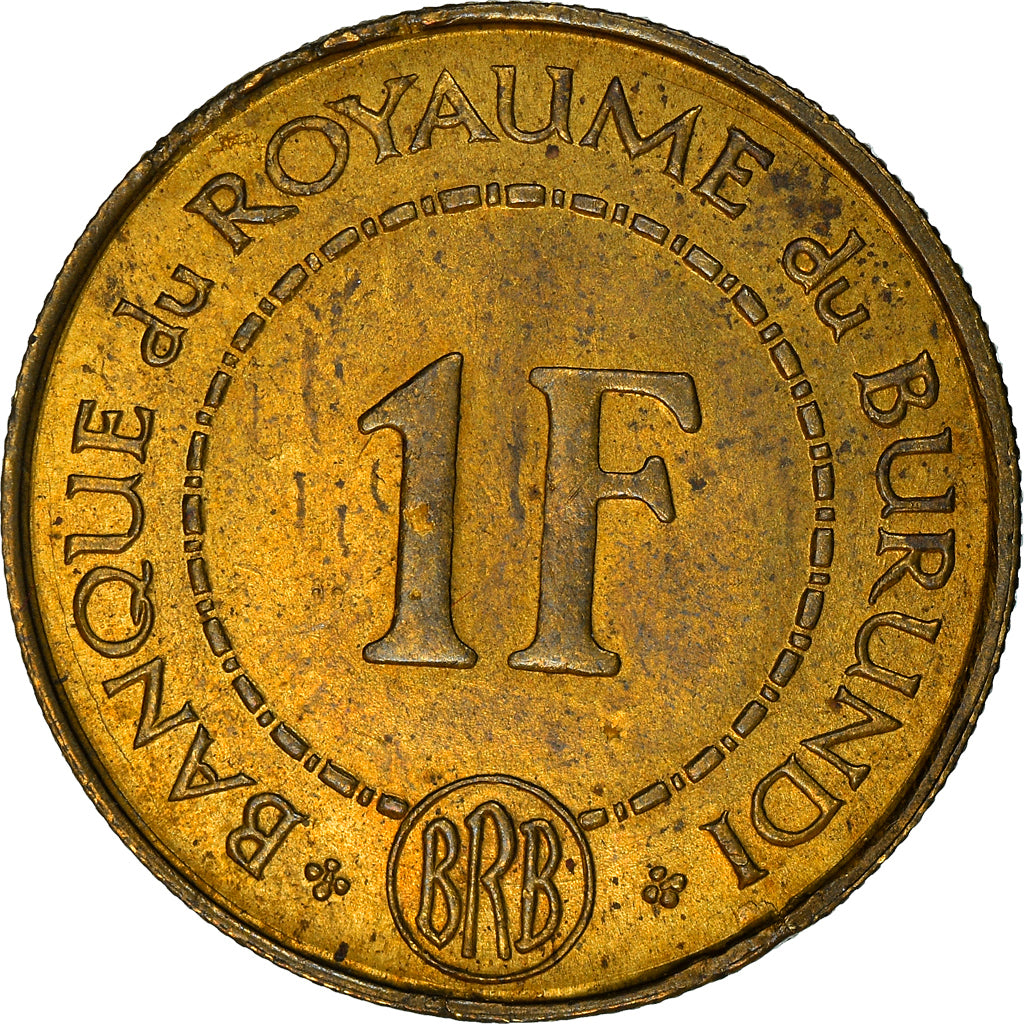 Moneda, Burundi, Franc, 1965, MBC, Latón, KM:6