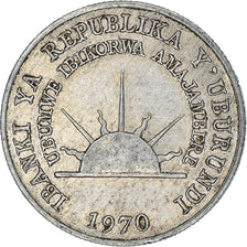 Coin, Burundi, Franc, 1970, EF(40-45), Aluminum, KM:18