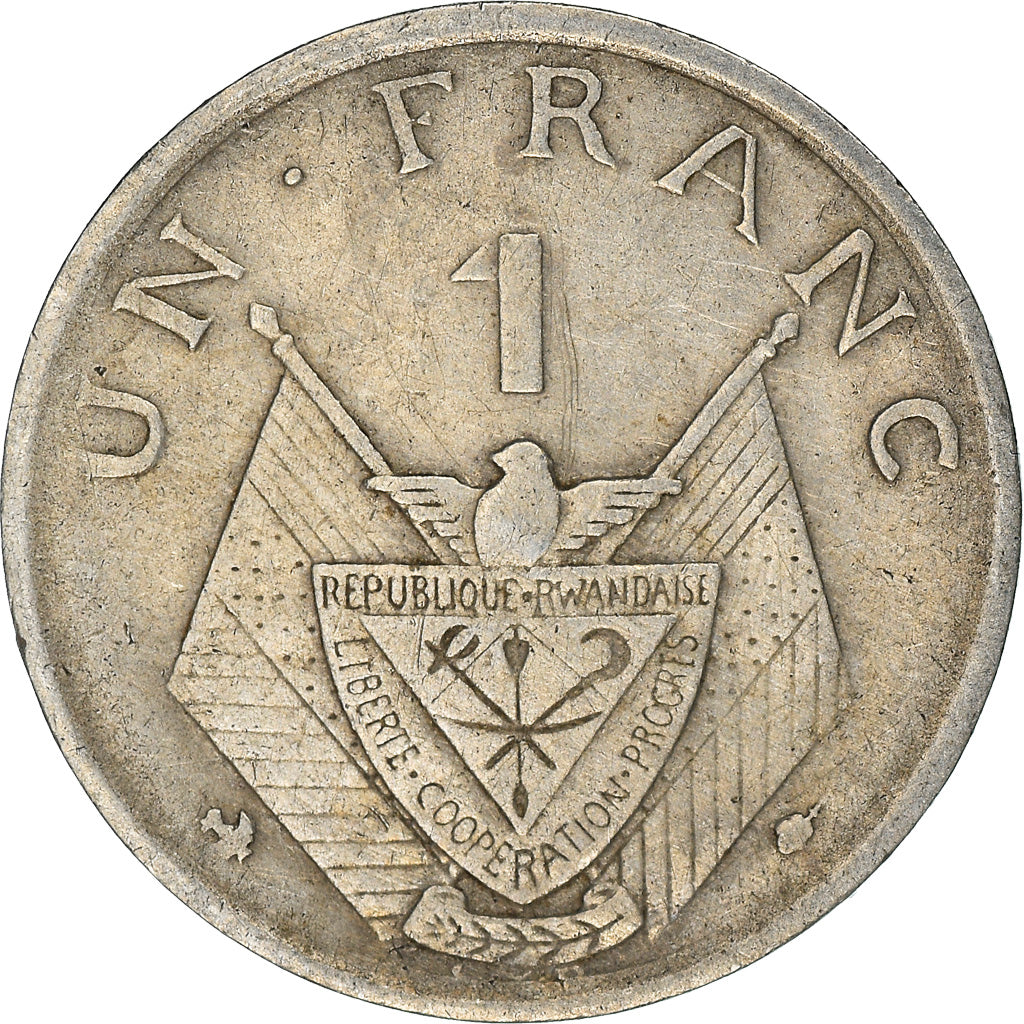 Moneta, Ruanda, Franc, 1965, MB+, Rame-nichel, KM:5