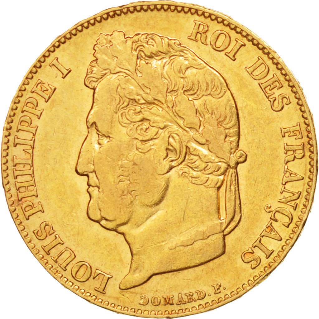 France, Louis-Philippe, 20 Francs, 1843, Lille, AU(55-58), Gold, KM:750.5