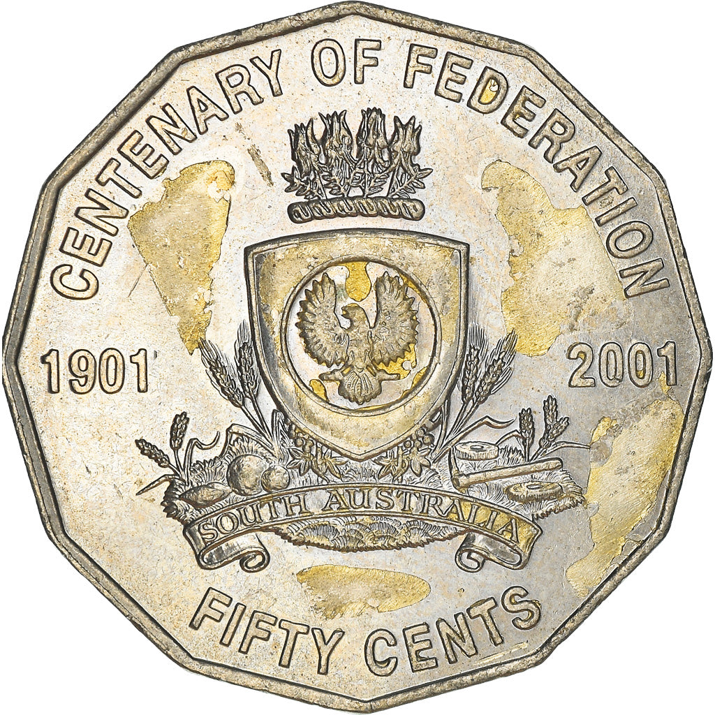 Coin, Australia, Elizabeth II, 50 Cents, 2001, Royal Australian Mint, Canberra