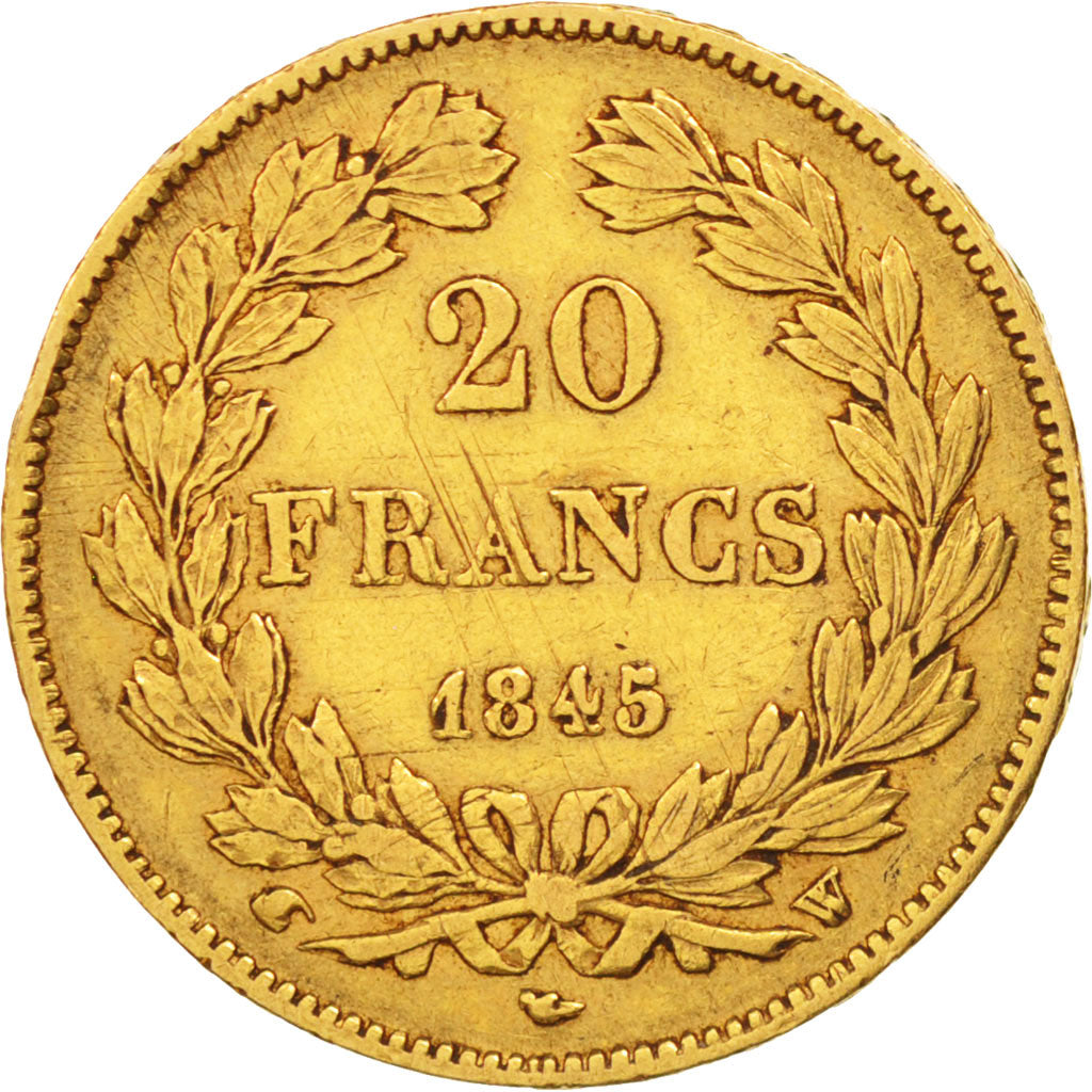 France, Louis-Philippe, 20 Francs, 1845, Lille, EF(40-45), Gold, KM:750.5