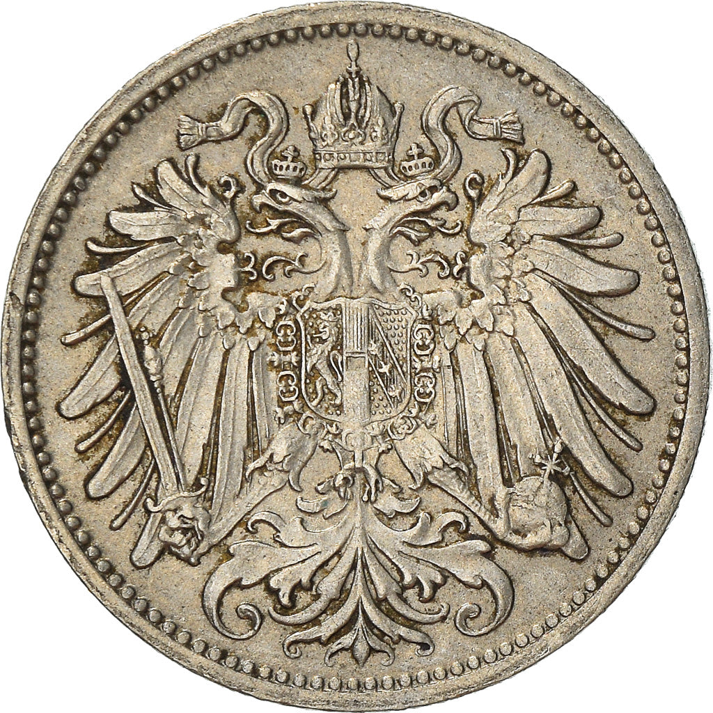 Coin, Austria, Franz Joseph I, 20 Heller, 1908, EF(40-45), Nickel, KM:2803
