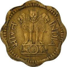 Moeda, ÍNDIA - REPÚBLICA, 10 Paise, 1968, Hyderabad, VF(20-25)