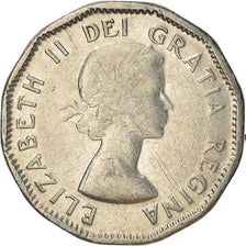 Coin, Canada, Elizabeth II, 5 Cents, 1956, Royal Canadian Mint, Ottawa