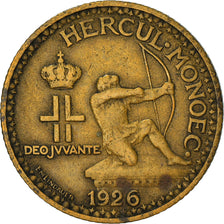 Coin, Monaco, Louis II, Franc, 1926, Poissy, VF(30-35), Aluminum-Bronze, KM:114