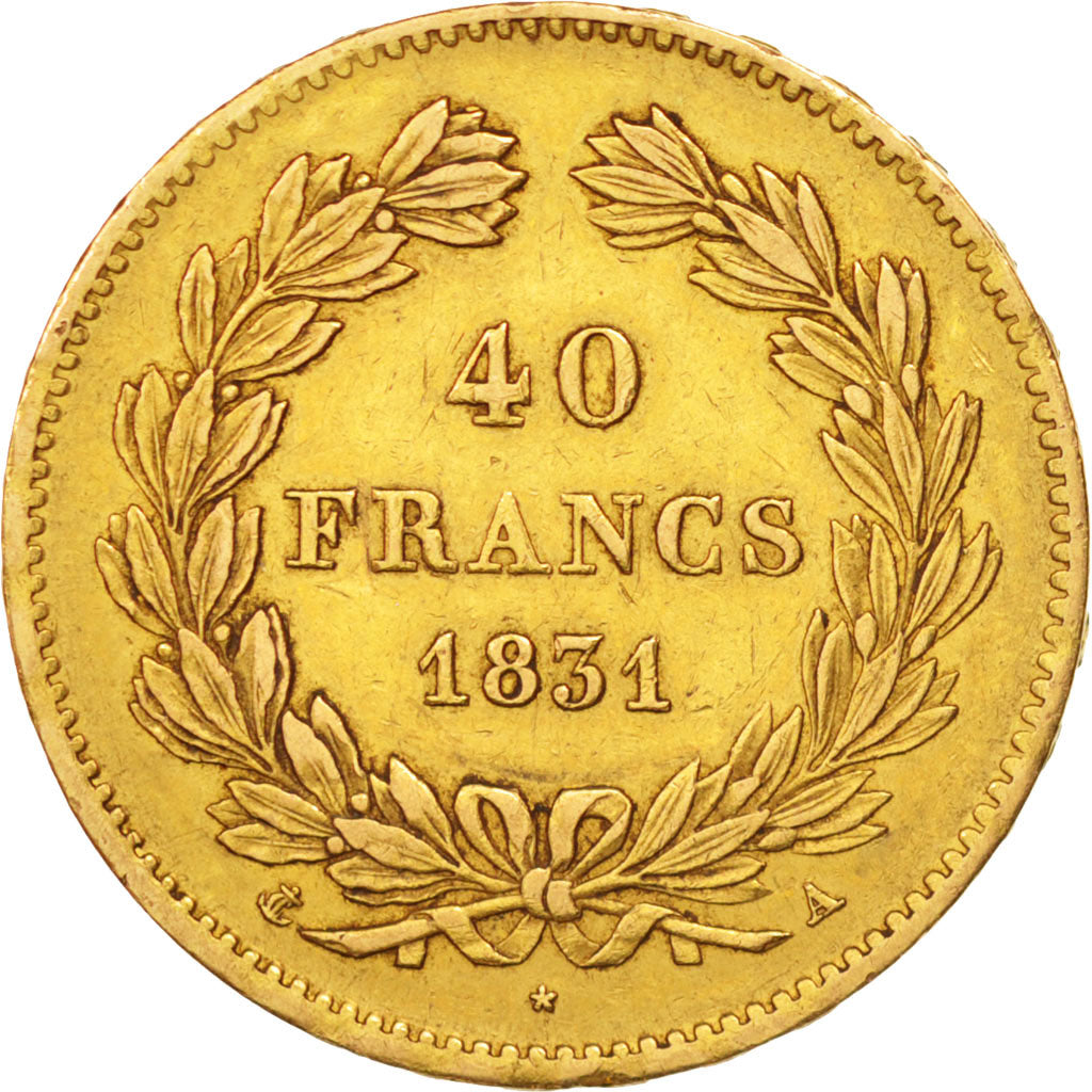 Coin, France, Louis-Philippe, 40 Francs, 1831, Paris, EF(40-45), Gold, KM:747.1