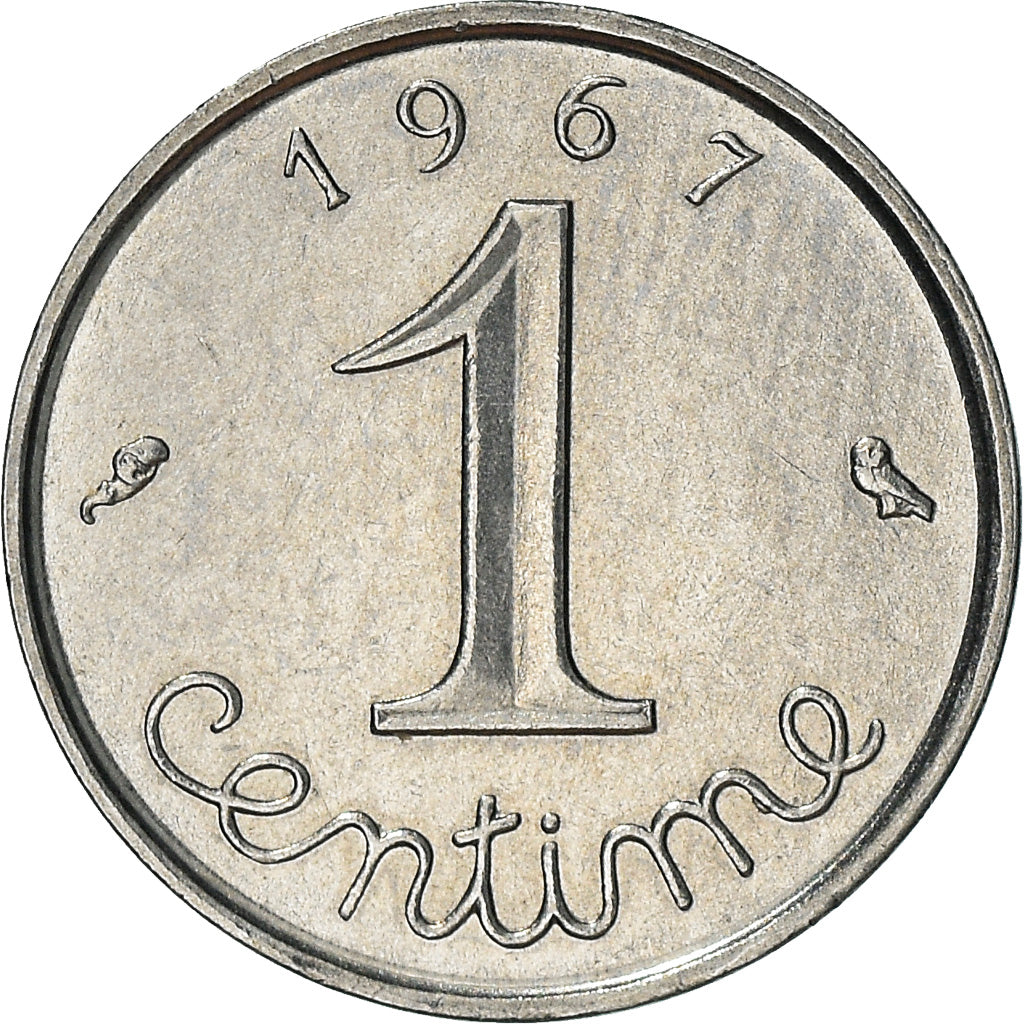 Moneda, Francia, Épi, Centime, 1967, Paris, MBC, Acero inoxidable, KM:928