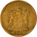 Moneda, Sudáfrica, 20 Cents, 1997, Pretoria, BC+, Bronce chapado en acero