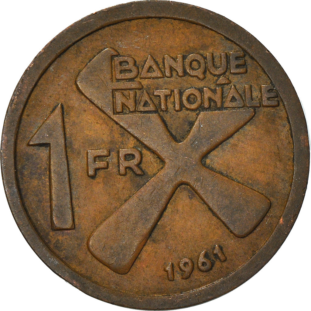 Münze, Katanga, Franc, 1961, SS, Bronze, KM:1