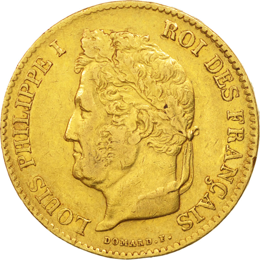 Coin, France, Louis-Philippe, 40 Francs, 1834, Bayonne, EF(40-45), Gold