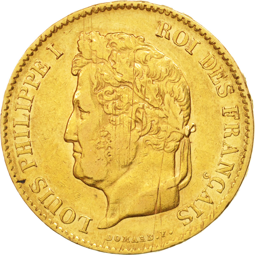 France, Louis-Philippe, 40 Francs, 1835, Paris, EF(40-45), Gold, KM:747.1