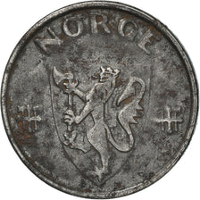Munten, Noorwegen, Haakon VII, 5 Öre, 1942, FR+, Iron, KM:388