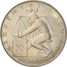 Coin, Norway, Olav V, 5 Kroner, 1975, EF(40-45), Copper-nickel, KM:421